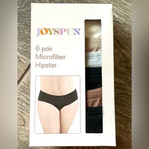 New 6 pairs of Joyspun microfiber hipster panties You pick size Multicolor